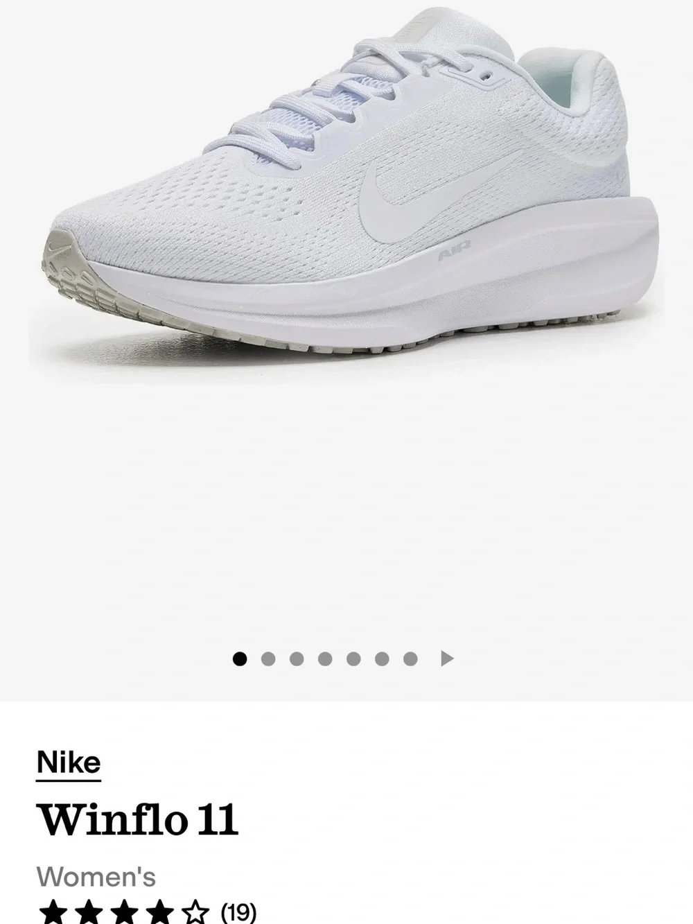 Nike Women's White Mesh Athletic Sneakers